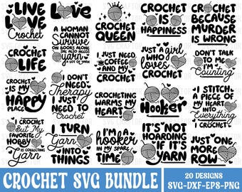 Crochet Quotes SVG Bundle: Craft Room Decor (Digital Files)