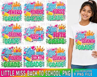 Little Miss Back To School PNG Bundle (Digital Download)