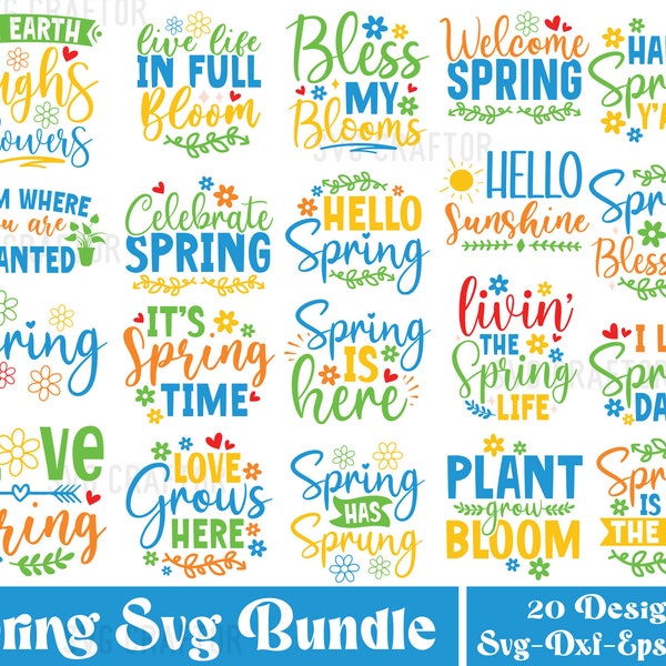 Spring SVG Bundle, Easter SVG Bundle, Welcome Spring SVG, Flower svg, Hello Spring,Easter svg for Kids, Easter Bunny svg,Spring shirt design