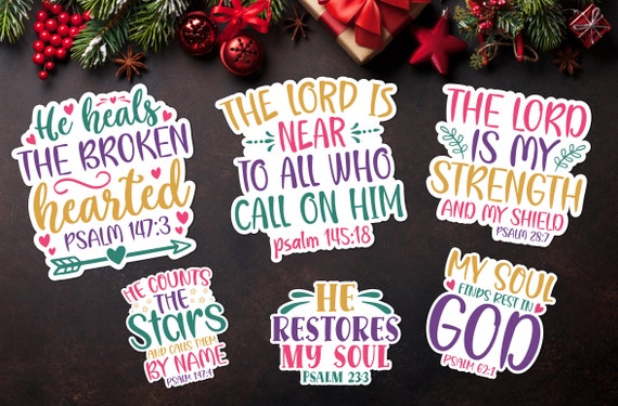 Christian Stickers Bundle Svg, Bible Digital Sticker Svg