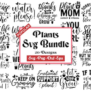 Plant Lover SVG Bundle,Funny Plant svg, Plant Quotes Svg, houseplant svg, Plant Mom Svg, plant pot svg, garden quote svg, Plant svg design