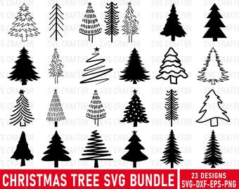 Christmas Tree SVG Bundle, Ornaments, Cricut Cut Files (Digital Download)