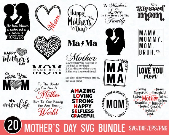 Mother's Day SVG Bundle: Mom Life Quotes (Digital Download)