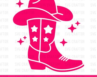 Bota de vaquero SVG: Imágenes prediseñadas del Oeste, silueta de rodeo (descarga digital)