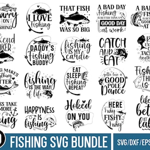 Fishing SVG Bundle: Fishing Quotes & Sayings (Digital Download)
