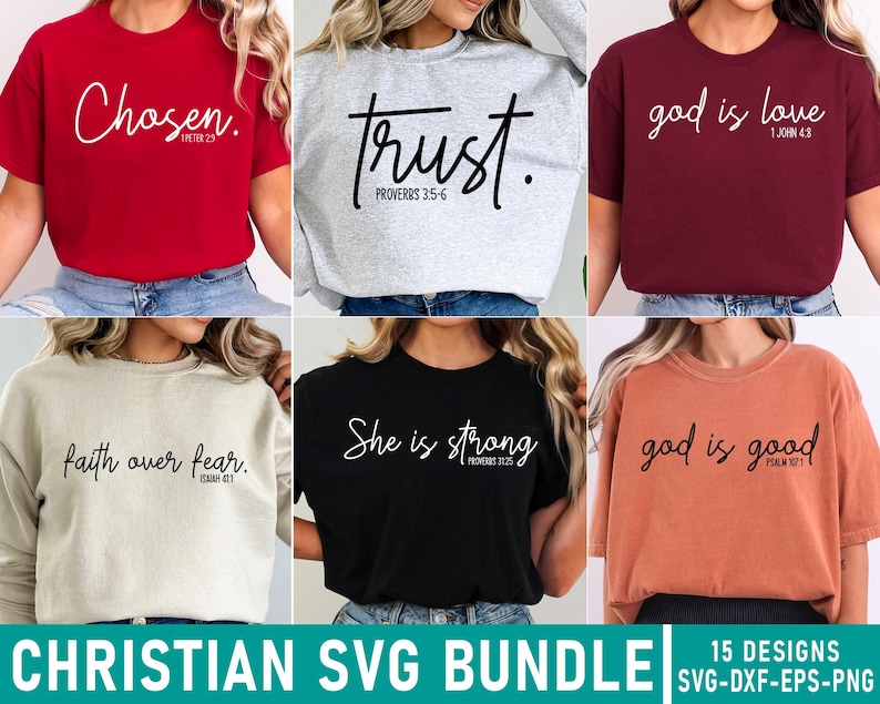 Christian SVG Design Bundle, Bible Verse, Faith (digital Files) - Etsy