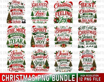 Paquete de imágenes PNG para camisetas navideñas, fondo transparente de 300 ppp, diseño de camisetas navideñas