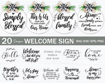 Layered Funny Round Signs SVG Bundle , Round SVG Files, Door hanger svg, welcome sign svg, farmhouse sign svg, popular svg, digital download
