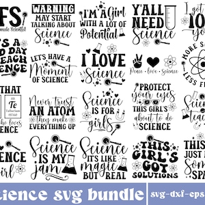Pacote de camisetas Cricut com SVG de ciências, Pacote de camisetas SVG de cientistas, Dia da Ficção Científica SVG, Camiseta de cientistas SVG, Citações científicas SVG, Professor de ciências SVG