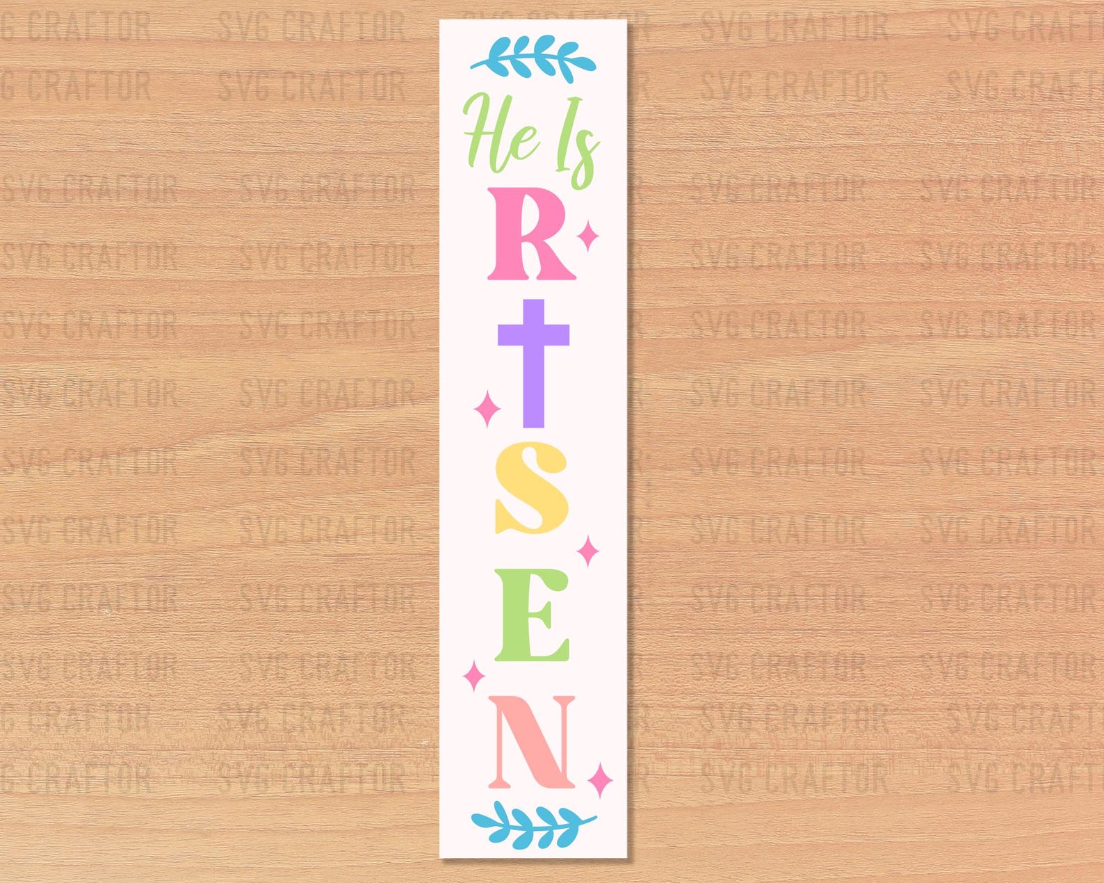Easter Porch Sign SVG Bundle: Spring Welcome Vertical Signs (digital ...