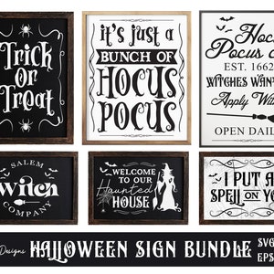 Vintage Halloween Sign SVG Bundle: Cricut Ready (Digital Download)