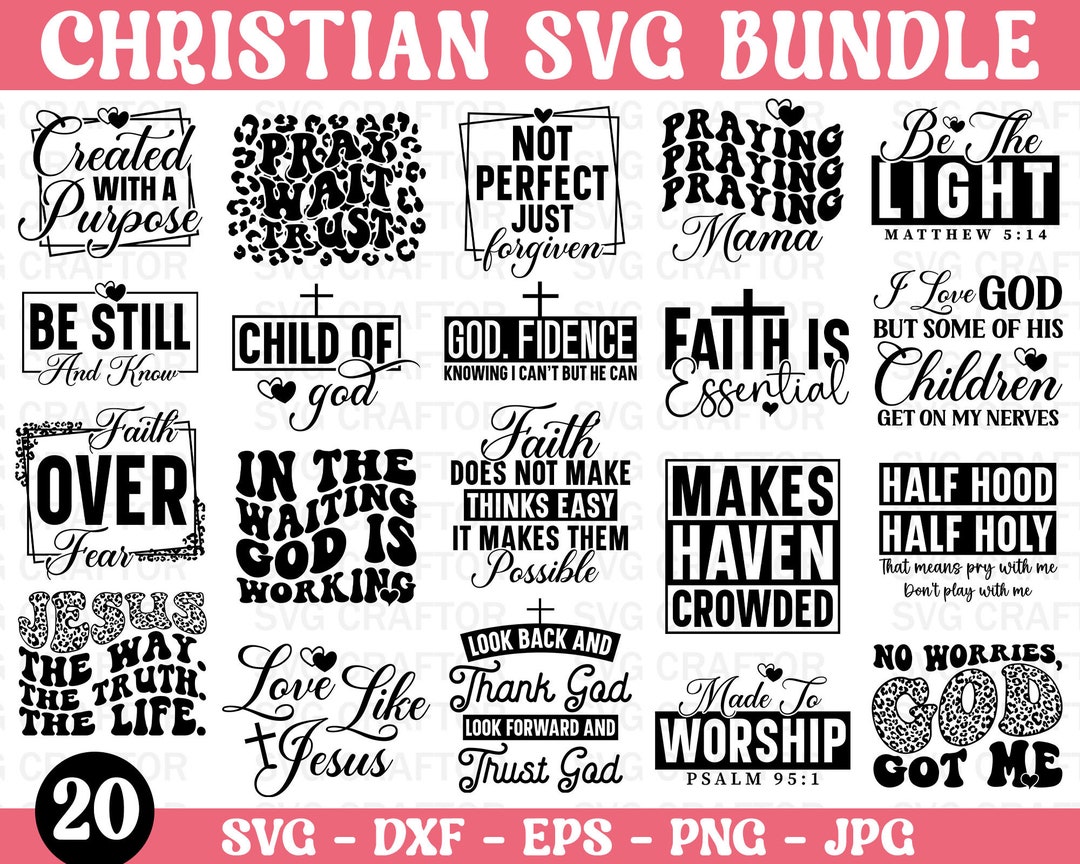 Christian Quotes Svg Christian Svg Bundle Christian Svg - Etsy