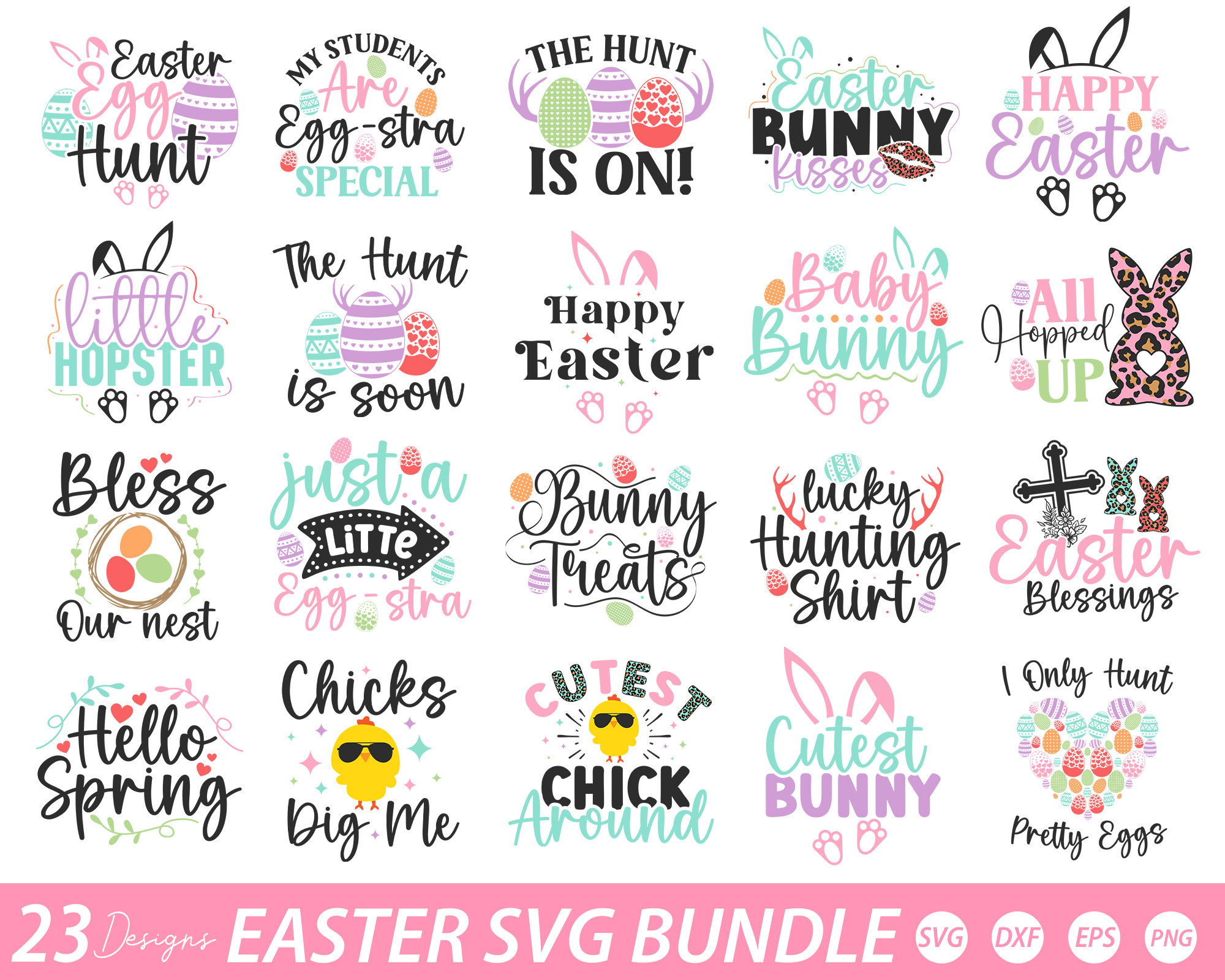 Easter SVG Bundle, Bunny Designs, Kids Easter (digital Download) - Etsy