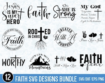 Faith SVG Bundle: Christian Scripture Designs (Digital Download)