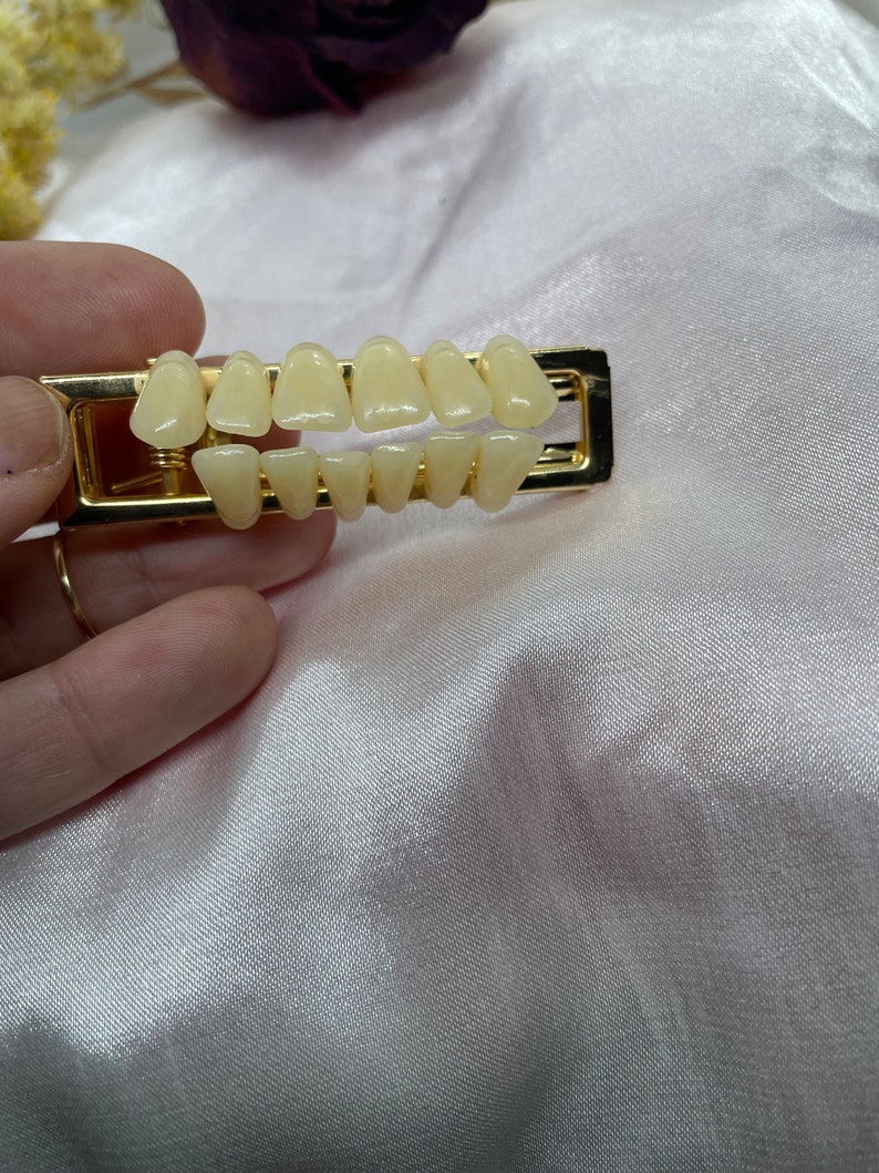 Human Teeth Barrette Etsy