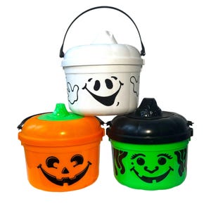 Vintage 90s McDonald&#39;s Halloween Bucket, McBoo McGhost McPumpkin McWitch - Choose Your Happy Meal Pail!