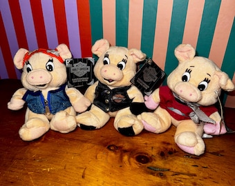 Vintage 1993 Harley Davidson Plush Pig, New With Tags - Etsy Canada