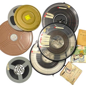 Vintage 8mm Film Reels Lot - 1960s Home Movies | Abbott & Costello | 60s Sears Flim Boxes | Kodak Sound Accessories