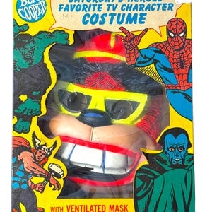 1969 RARE Ben Cooper Banana Splits Mask & Original Box – Iconic Retro Halloween Collectible