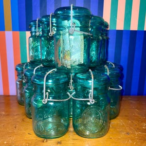 Blue ball mason jar