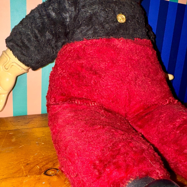 1950s Schwartz Toy Mickey Mouse Doll – Rare Disney Plush Collectible image 3