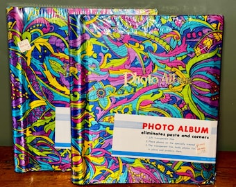 Vintage psychedelische fotoalbums uit de jaren 60 – Made in Japan, NOS, set van 2