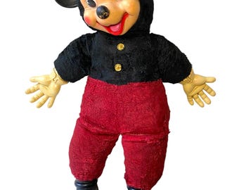 Disney ビンテージミッキー 人形 昭和レトロ Disney ディズニー ミッキーマウス ぬいぐるみ 昭和レトロ ビンテージ