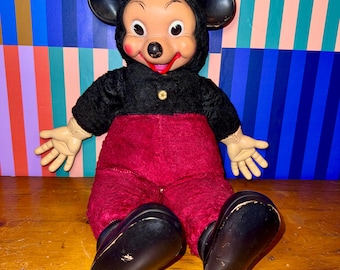 1950s Schwartz Toy Mickey Mouse Doll – Rare Disney Plush Collectible