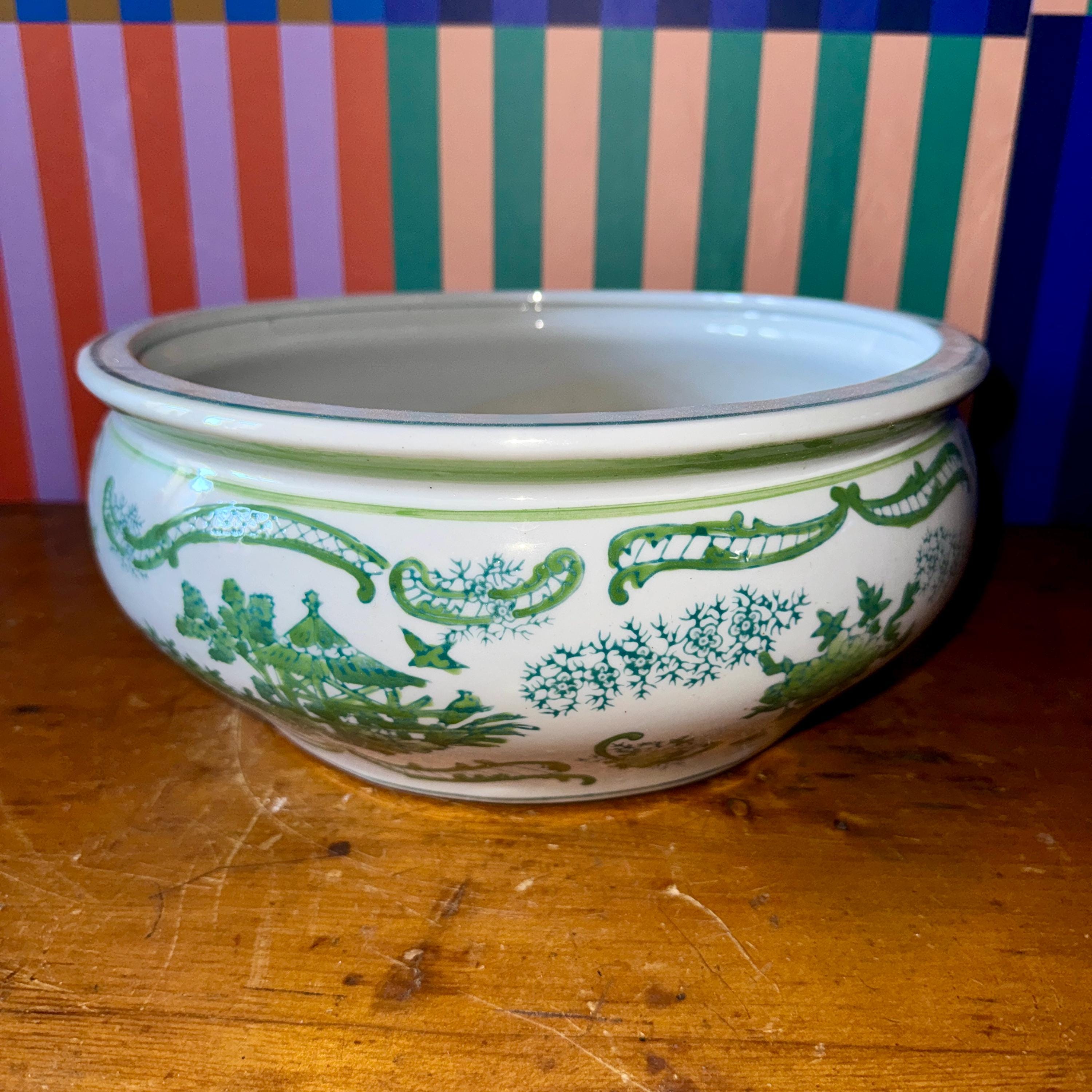 Vintage Chinoiserie Cachepot - Etsy