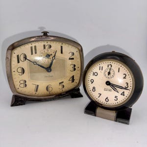 Antique Ingraham Eagle & Westclox Baby Ben Alarm Clocks – USA Mechanical Wind-Up