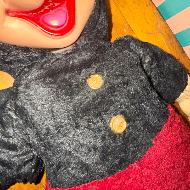 1950s Schwartz Toy Mickey Mouse Doll – Rare Disney Plush Collectible image 8