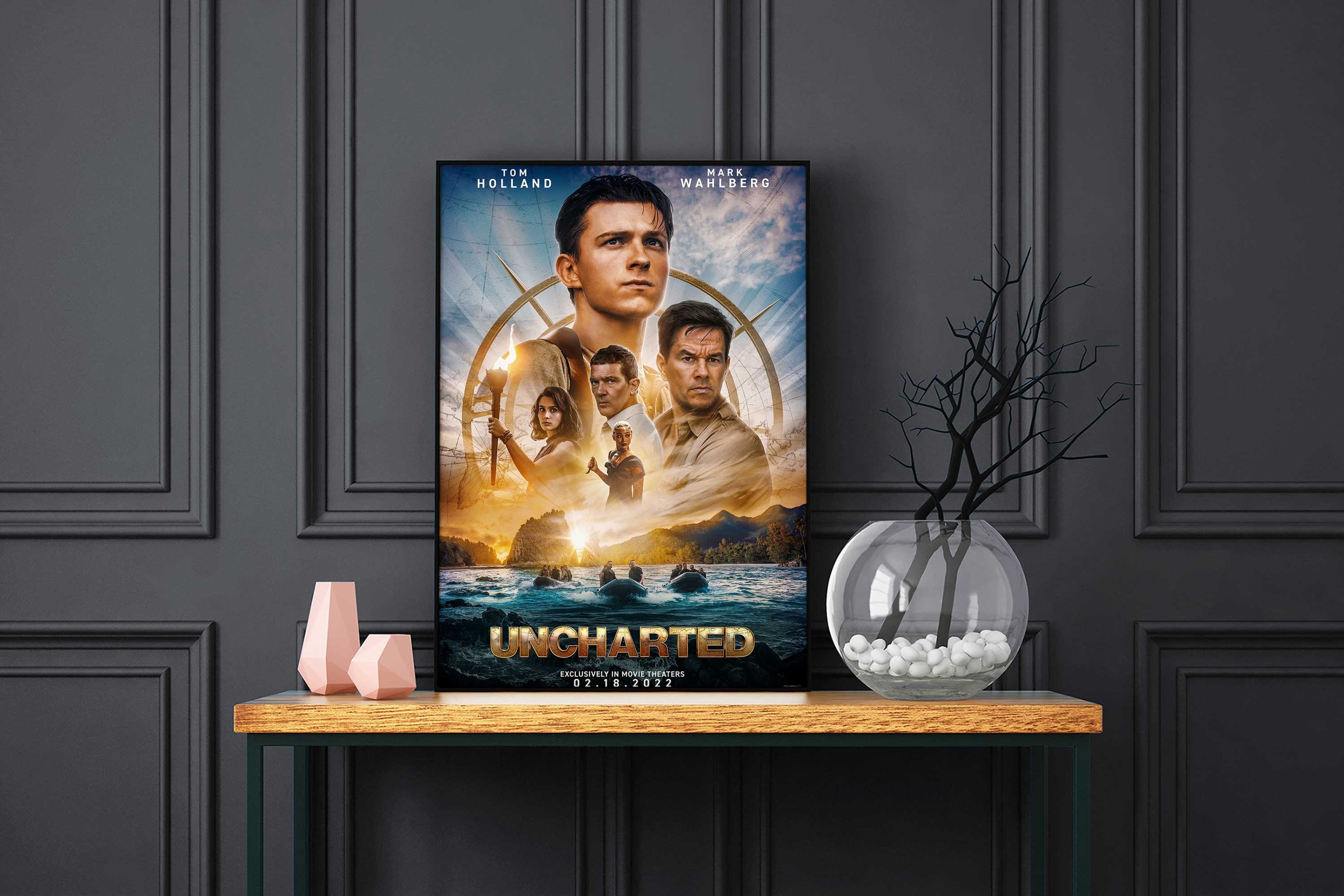 2022 novo filme uncharted pintura diamante completo filme ator tom holland  arte da parede ponto cruz bordado imagem mosaico decoração casa - AliExpress