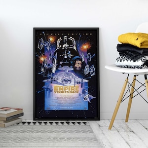 Póster de la película Star Wars Episodio V El Imperio Contraataca con luz LED, retroiluminado, para cine, caja de luz, marco, letrero, sala multimedia para el hogar