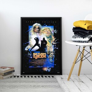 Póster de la película Star Wars: Episodio VI - El Retorno del Jedi con luz LED, retroiluminado, para cine, caja de luz, marco, letrero, sala multimedia para el hogar