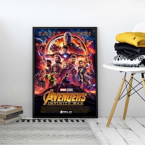LED Light Up Avengers: Infinity War Movie Poster Backlit Film Display Theater Light Box Case Frame Sign Home Media Room
