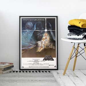 Póster de la película Star Wars: Episodio IV - Una nueva esperanza con luz LED, retroiluminado, para cine, caja de luz, marco, letrero, sala multimedia para el hogar