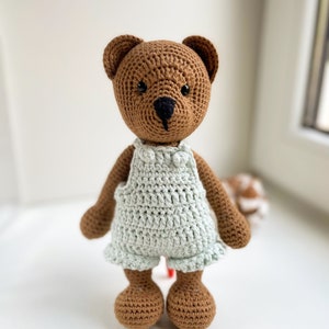 PDF crochet pattern for bear/teddy bear Milo made of cotton (Amigurumi, language: German)