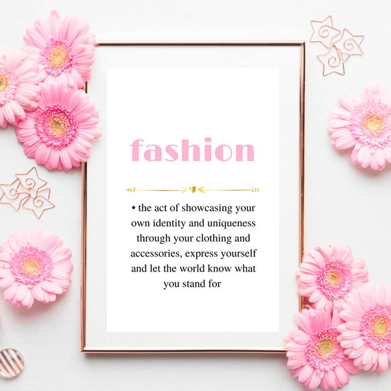 Fashion Definition Print Dressing Room Decor Beauty Wall Etsy