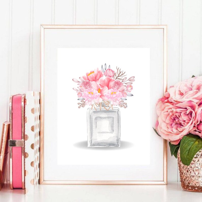 Perfume Bottle Print Fashion Wall Art Office Decor Vanity Etsy