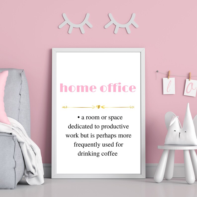 Home Office Definition Print Girl Boss Definition Wall Art Etsy