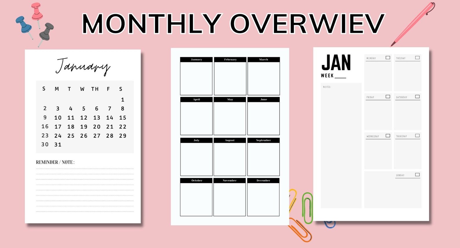 Printable Planner 2022 Printable Weekly Planner Printable - Etsy
