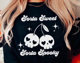 Tipo doce, tipo assustador SVG PNG, Design de sublimação de Halloween, SVG engraçado de Halloween, SVG "Fique assustador", Arquivo de corte Cricut de Halloween, Outono PNG