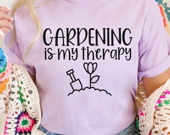 Le jardinage est ma thérapie svg, png jardin, plante dame png, plante maman svg, svg signes végétaux, Cricut, Silhouette, plante svg, svg jardinage