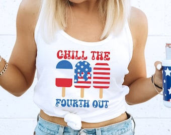Chill the Fourth Out SVG, Funny 4th of July SVG Png, 4th of July Svg, Fourth of July Svg, American Popsicle, 4th of July Shirt Png, Cricut