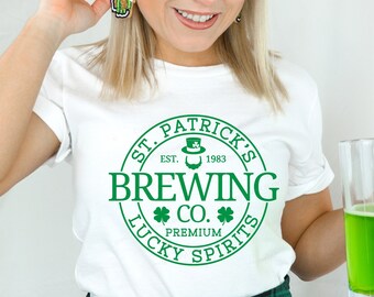St. Patrick's Brewing Co. svg, Funny St. Patrick's Day svg, Lucky svg png, St. Patty's Day svg, Lucky Clover svg, Irish svg, Lucky shirt svg