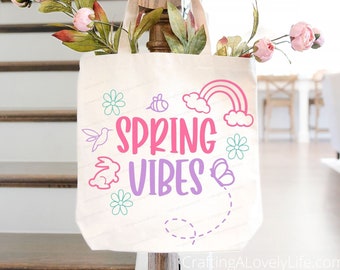 Spring Vibes SVG, Happy Spring svg, Spring sign svg, Spring door sign svg, Easter svg, Cricut, Silhouette, Spring svg cut file, Cricut svg