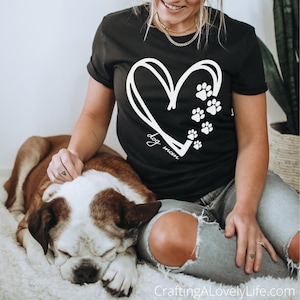 Hart Paw Print SVG, hond moeder SVG, hond gezicht SVG, hond moeder PNG, hond mama SVG, bont mama SVG, hondenliefhebber SVG, honden SVG, bont moeder SVG, Cricut SVG
