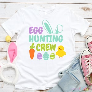 Egg Hunting Crew svg, Bunny svg, Easter svg, Easter svg Files, Easter svg Kids, Easter svg Cricut, Easter Shirt svg, Easter egg svg