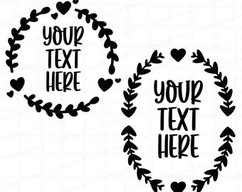 Wreath SVG Bundle, Wreath SVG, Wreath png, Wreath Clipart, Wreath Doodle SVG, Valentine Hand-drawn Wreath Bundle, Cricut File, Silhouette