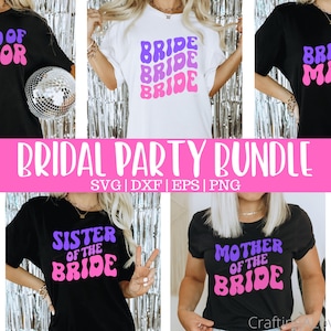 Braut Party SVG Bundle, Braut svg, Retro Braut svg, Verlobter svg, zukünftige Frau svg, Verlobung svg, Braut SVG PNG, Hochzeit svg, Braut Shirt svg